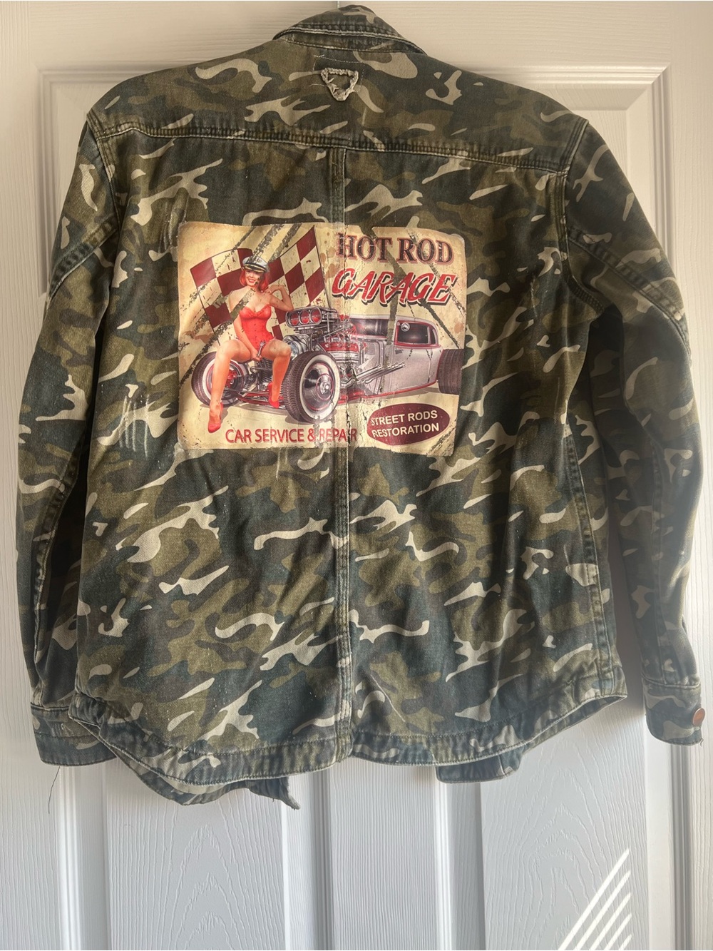 Very Unique & Cool Women’s Camouflage Hot Rod Jacket